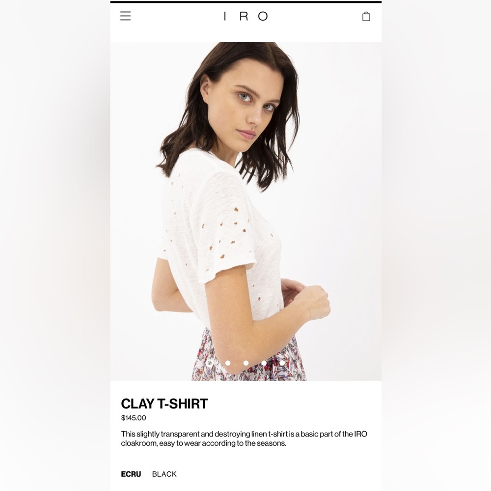 Iro - Clay T-Shirt in Ecru